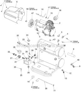 Page A Diagram and Parts List for CPLDC2541S Type 1 Porter Cable Compressor